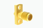 Gold Plated SSMA Female 2-hole Flange RF Connector For 2#Semi-rigid / Semi-flexible Cable