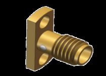 Stainless Steel SSMA Female RF Coaxial Connector with Copper Alloy Conductors and PTFE Insulators for High-Frequency Performance
