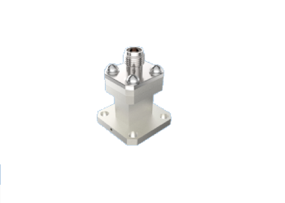 WR28 BJ320 End Launch Waveguide to 2.92mm K Type Coaxial Adapter 26.4GHz-38GHz Ka Band Aerospace Grade RF Waveguide Coax Transition Connector