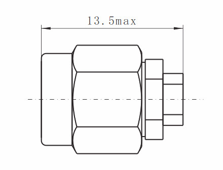 Male K 2.92mm RF Connector for 2#Semi-Rigid/Flex mmW Cable Connector