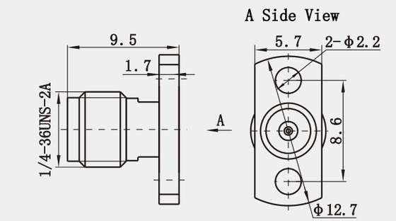 Communication K2.92 Female High Performance Stainless Steel RF Coaxial Connector