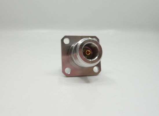 Stainless Steel N Type Female to Female 4 Hole Flange Adapter 11GHz