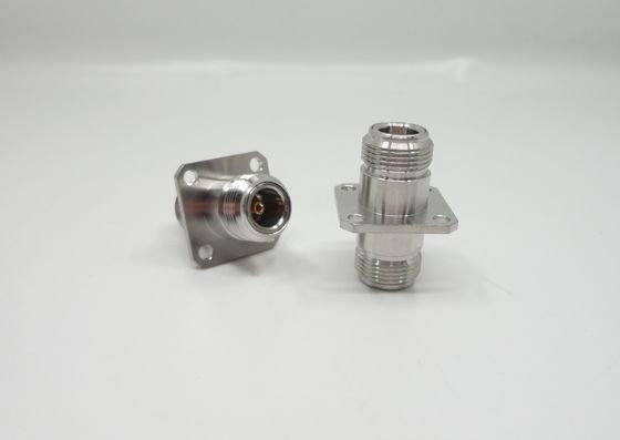 Stainless Steel N Type Female to Female 4 Hole Flange Adapter 11GHz