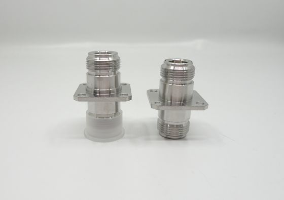 Stainless Steel N Type Female to Female 4 Hole Flange Adapter 11GHz