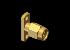 SSMA Male RF Connector 2 Hole Flange Mount 18GHz 50Ω