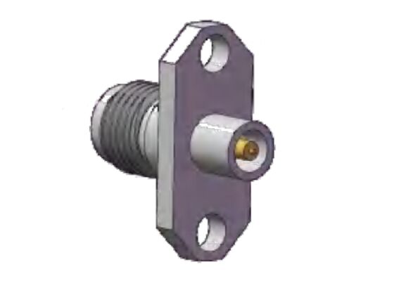 SS Shell 40GHz 2.92mm RF Connector K Socket Flange Mount Hole Spacing .480 inch (12.2mm)