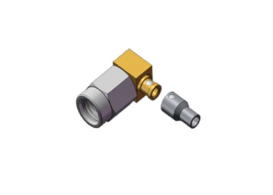 50Ω Impedance 3GHz Right Angle SSMA Male RF Connector with Multi Core Flexible Cable