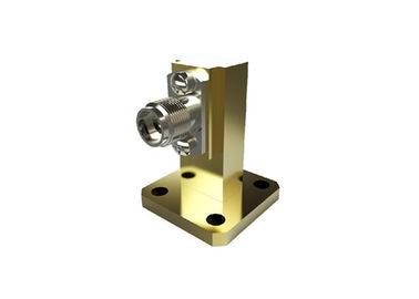 Female Right Angle WR28 Waveguide To Coaxial Adapter High Power K2.92mm K/BJ320-KFP1