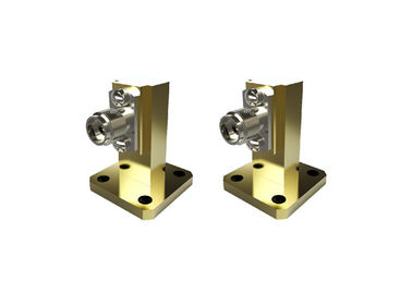 Female Right Angle WR28 Waveguide To Coaxial Adapter High Power K2.92mm K/BJ320-KFP1
