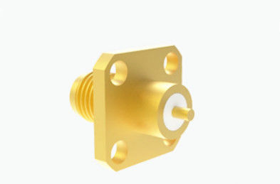 18GHz Fréquence RF SMA Femme 4 trous Connecteur à microstrip monté à la bride Utilisé dans les radars, les communications