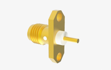 Connecteur coaxial RF en cuivre à brassage à 2 trous de série SMA