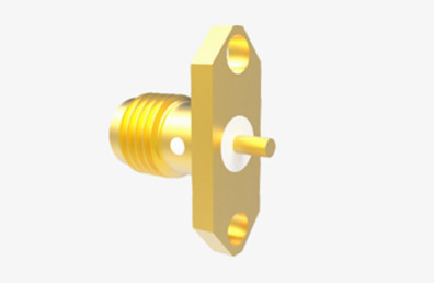 Connecteur coaxial RF de qualité aérospatiale en laiton féminin SMA avec microstrip