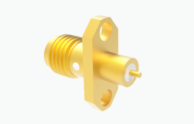 Connecteur coaxial RF en laiton SMA féminin à 2 trous pour applications aérospatiales