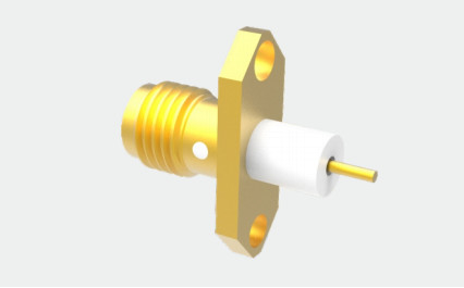 Connecteur coaxial RF en laiton SMA féminin à 2 trous pour application en aérosapse