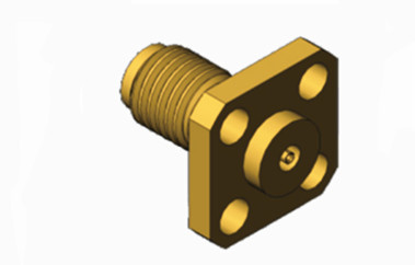 Connecteur RF en laiton féminin de la série MSSM avec connecteur coaxial à micro-bande