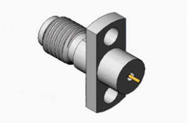 MSSM Femme connecteur coaxial RF à bride à 2 trous avec surface métallique convexe