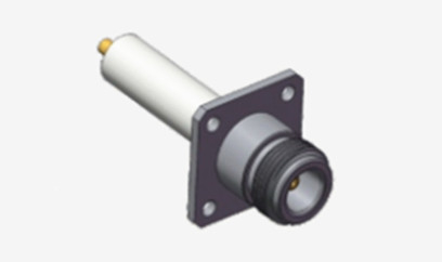 N Connecteur coaxial RF féminin Flange à 4 trous à longue bande