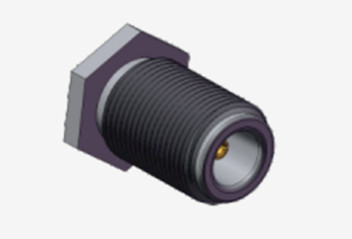N Connecteur coaxial RF à cloisonnement nickelé féminin avec microstrip