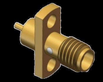 Connecteur coaxial RF SSMA / Mini SMA femelle à bride 50 ohms, jusqu'à 18 GHz