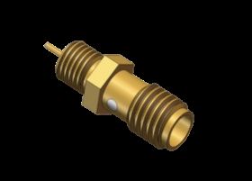 Connecteur RF coaxial microstrip SSMA femelle / Jack montage cloison, vis 10-36UNS-2