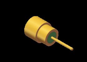 Connecteur mâle SMPS RF plaqué or 50Ω hermétiquement scellé, PCB 60GHz pour le soudage des PCB