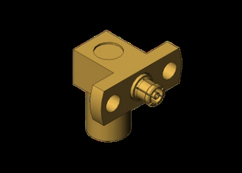 50Ω plaqué doré SMP à angle droit mâle à SSMP femelle SMP à SSMP Plug to Jack Adaptateur coaxial RF jusqu'à 40 GHz