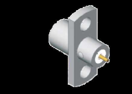 Connecteur SMP mâle en acier inoxydable, montage sur panneau à bride à 2 trous, détrompage limité, fréquence jusqu'à 18 GHz