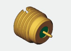 Connecteur coaxial RF SMPM mâle hermétique 50Ω, traversée de cloison, 0,3 MHz - 40 GHz, 170 V