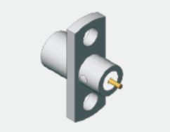 Connecteur SMP mâle en acier inoxydable, montage sur panneau à bride à 2 trous, détrompage limité, fréquence jusqu'à 18 GHz