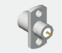SMP en acier inoxydable, montage de panneau de détente à moitié mâle, montage de flange à 2 trous, montage de flange à frein limité jusqu'à 18 GHz