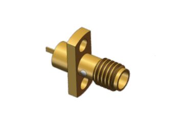 Connecteurs de flange SSMA féminin mini jack plaqué par or avec micro-bandes plates pour micro-station de base 5G