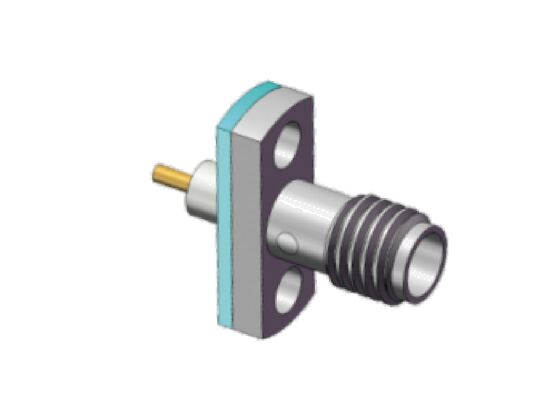 Monture de bride en acier inoxydable étanche SSMA Connecteur RF 18 GHz avec anneau d'étanchéité pour environnement hostile