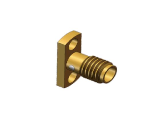 Connecteurs en laiton 18GHz 50ohm de bâti de panneau de Jack Mini SMA SSMA rf de finition d'or