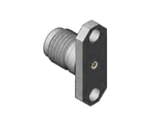 Connecteur RF Jack Femelle en Acier Inoxydable 2,92 mm 40 GHz à bride 2 trous, accepte un diamètre de broche de 0,3 mm