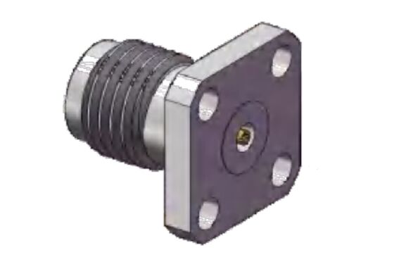 Connecteur RF 40GHz 2.92mm, Jack femelle, 4 trous, montage sur bride, broche acceptée, diamètre 0.3mm
