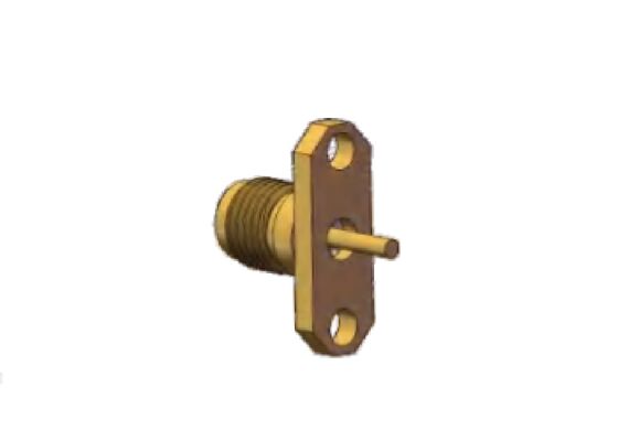 Connecteur RF en laiton 40 GHz 2,92 mm, type K, espacement des trous de bride 12,2 mm et diamètre de la broche 1,3 mm