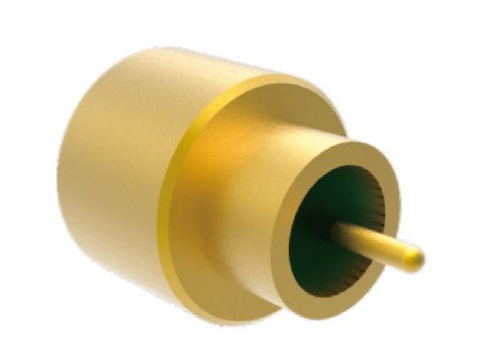 Prise SMPM hermétiquement scellée 50 Ω 40 GHz, alésage lisse pour soudure de PCB avec connecteurs RF aérospatiaux à broche OD 0,3 mm avec faible perte d'insertion