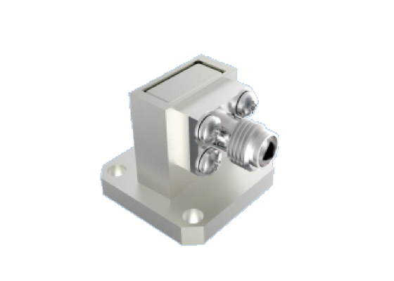 Adaptateur de guide d'ondes BJ320/WR 28 vers Type K 2.92mm, connecteurs RF aérospatiaux à Angle droit 26.4GHz ~ 38GHz, utilisant la bande Ka