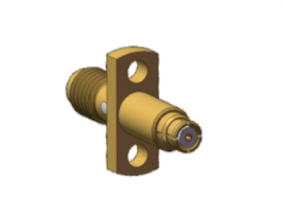 Montage de flange à deux trous Mini SMA Jack à SMP Jack Adaptateur de montage de flange jusqu'à 18 GHz