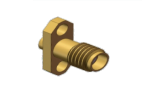 50Ω 2 trous monture de bride Jack Mini SMA Femme RF Coaxial.086 connecteur de câble 18GHz
