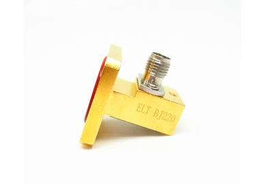 WR42 K 2,92 mm Guide d'onde à adaptateur coaxial Couverture carrée Flange rainurée K/BJ220-KF2