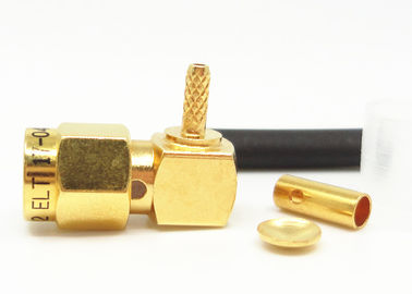 Câble SMA de connecteur coaxial RF à angle droit mâle 50Ohm SMA