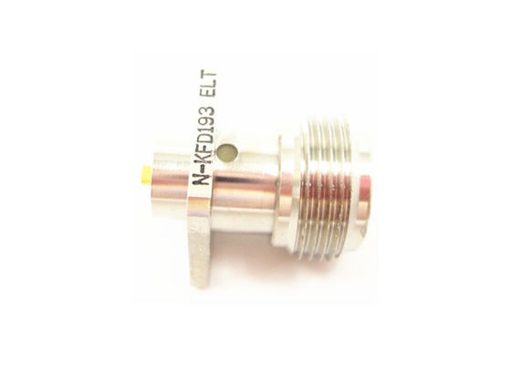 Résistance externe ≤1.5mΩ de centre de conducteur de connecteur nickelé femelle de rf N