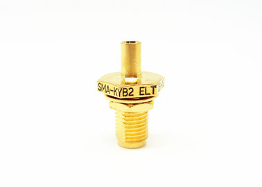 Haut or femelle fiable de cable connecteur de la cloison étanche rf SMA plaqué pour le câble 086