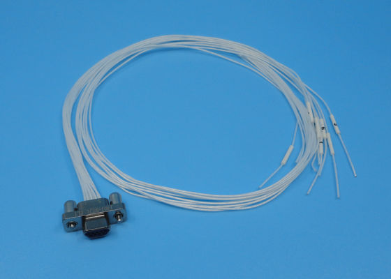 500 connecteur rectangulaire de la longévité J30j de cycles avec le câble du blanc AFR250 de 500mm