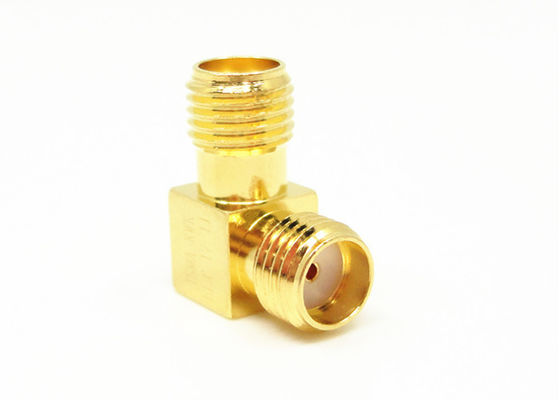 Femelle de SMA à l'adaptateur coaxial à angle droit femelle de SMA (RA) 50Ω rf