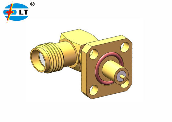 connecteur électrique femelle à angle droit du connecteur SMA rf de 18GHz SMA rf