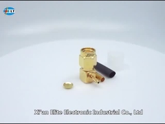 50 ohms SMA mâle angle droit RF connecteur coaxial SMA câble